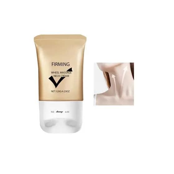 Creme Firmador para Pescoço, Rolo de Massagem para Pescoço, Creme com Ácido Hialurônico, Sérum Firmador para Pescoço, Re