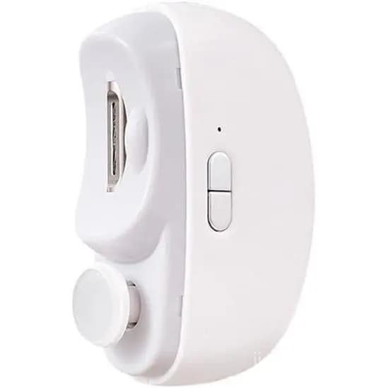 Cortador de Unhas Elétrico 2 em 1 Saker, Silencioso, com Polidor e Coletor de Pó, Luz LED, Duas Velocidades, Recarregáve