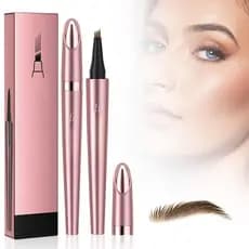 Caneta de Sobrancelha 3D à Prova d'Água para Microblading, Lápis de Sobrancelha com 4 Pontas, Maquiagem de Longa Duração