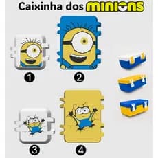 Caixinha Minions | Porta Trecos | Porta Figurinhas, Bonecos, Cartinhas, Carrinhos e Mini Brinquedos | Multiuso Infantil