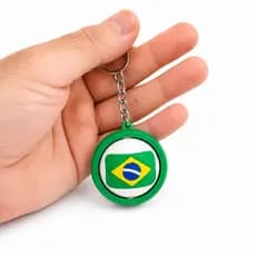 Chaveiro Bola Brasil Copa 2026 | Chaveiro Futebol Bandeira do Brasil 3D | Presente Criativo