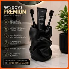 Porta Escova de Dente Moderno Premium | Organizador para Banheiro Elegante e Decorativo | Copo para escola de dente
