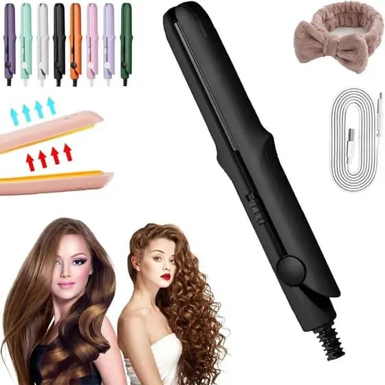 Mini Modelador de Cabelo Cozy Home, Mini Modelador de Cabelo Dupla Função para Cabelos Curtos, Recarregável, Sem Fio, Ce