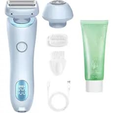 Aparelho de Barbear Elétrico Livora para Mulheres, Livora Silkglide Pro, 2 em 1, à Prova d'Água, para Uso Seco e Molhado