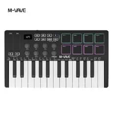 M-VAVE Teclado de controle MIDI  de 25 teclas SMK-25 Teclado USB mini Teclado MIDI portátil USB mini Controlador