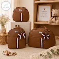Bolsa Maternidade 3 Peças Com Bolsa Grande e Media + Mochila de bebe Menino Impermeável  Enxoval
