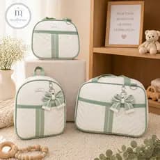 Kit Bolsa Maternidade Grande + Bolsa Media + Mochila de bebe Menino Impermeável  3 Peças Enxoval