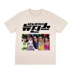 Camiseta Kpop Idol New Jeans Unisex - 100% Algodão Zero Encolhimento