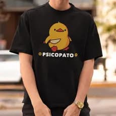 Camiseta Básica Serie Psicopato Meme Animals Detetive Pato