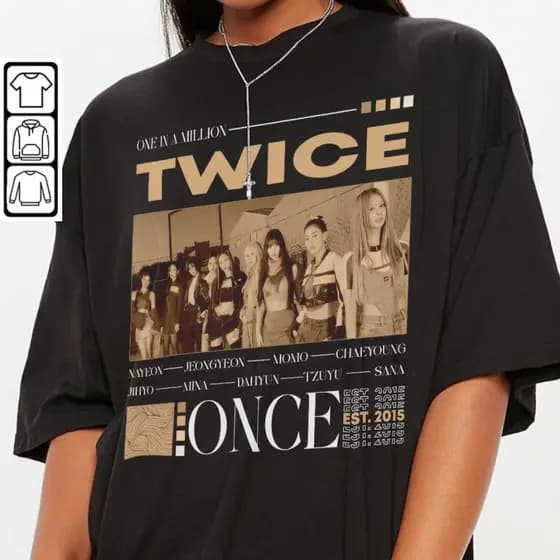 Camiseta T-shirt Unissex Algodão Twice Grupo Kpop Once