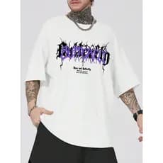 Camisa Masculina Feminina  Butterfly Roxa Streetwear Camiseta Premium