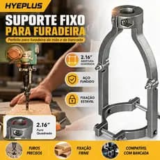 Suporte Adaptador Broca Furo Quadrado P/ Furadeira Manual Elétrica Bancada 38-55mm Profissional