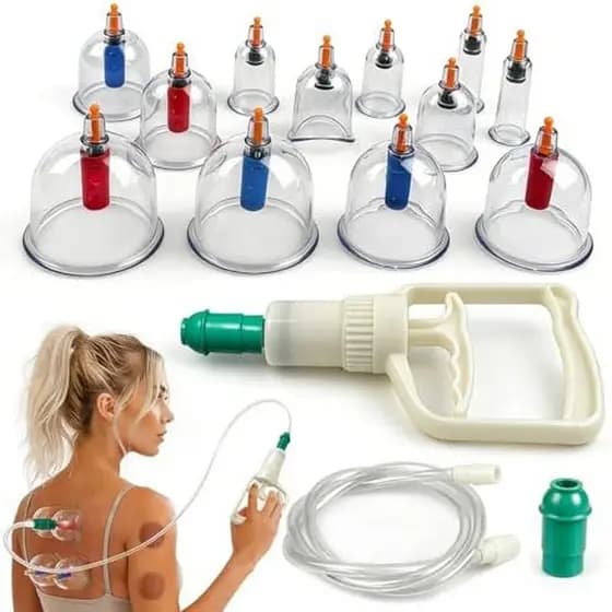Conjunto De Ventosas DEFUNX , Kit De 6 Xícaras Para Terapia De Massagem , Chinesas Com Bomba Redução De Celulite/Alívio