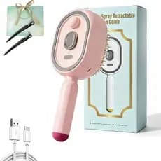 2026 Escova De Cabelo Elétrica Atualizada A Vapor Para Mulheres , Pente De Almofada De Ar Em Spray Recarregável , Desemb