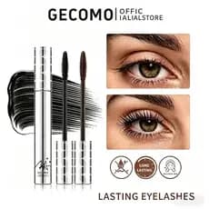 GECOMO Máscara para Extensão de Cílios, Máscara Alongadora, Curvadora e Volumizadora, Cílios Leves, Sem Grumos, Volumoso