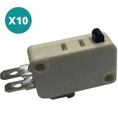 10 Chaves Micro Switch P/ Microondas 16a 250v Ac 3 Terminal
