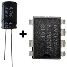 2x Lnk306pn Lnk306 + 4 Capacitores 4,7uf450v 105 grau