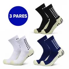 Kit 1/3 Meias Esportivas Antiderrapantes