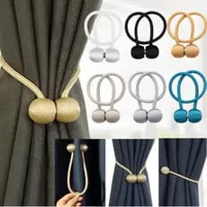 Kit 2/4/8 Enfeites De Cortina Prendedor Magnetico Varias Cores Gruda com Imã