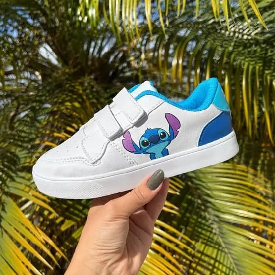 Tênis Infantil Lilo e Stitch Velcro Estiloso Menino Menina