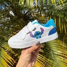 Tênis Infantil Lilo e Stitch Velcro Estiloso Menino Menina