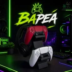 Suporte para Controle e Headset Gamer PS5 PS4 Xbox Organizador de Mesa Porta Controle Duplo