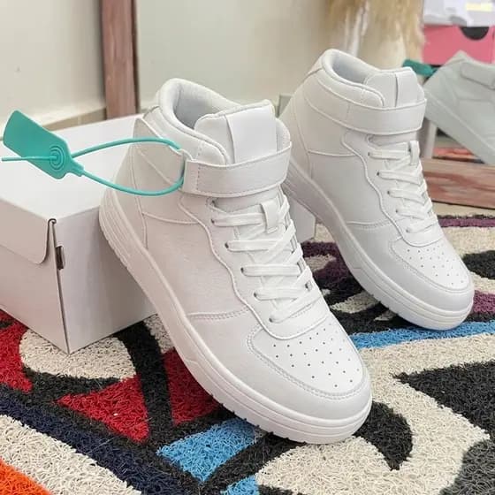 Bota Tênis Casual Branco 26 ao 43 Adulto e Infantil Masculino Feminino Confortável Promoção Básica