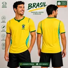 Camiseta Amarelo e Verde Leve é Confortável - Envio Imediato