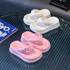 Novos Chinelos Infantis De Primavera E Verão Com Padrão De Borboleta , Sapatos Casuais Confortáveis Leves Para Ambientes