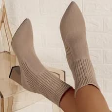 Botas De Moda Feminina Novas Femininas Salto Grosso Elegantes