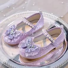 Moda Feminina Arco Brilhante Na Ao Ar Livre Usar Sapatos De Princesa , Temporada De Casamento Bonito Mary Jane Apartamen