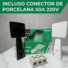 Ducha Eletrônica Quadratta Zagonel Branco e Preto 220V E 127V Instalação Fácil + Conector 50A