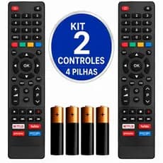 Kit Controle Remoto TV Philco Smart Compatível com Teclas de Acesso Rapido para os Apps
