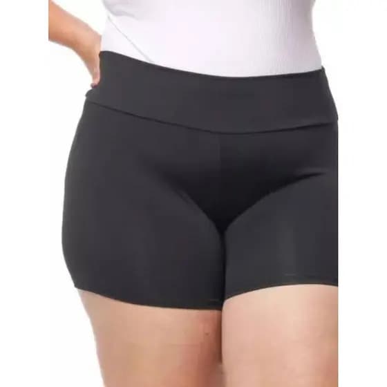Shorts Legging De Suplex Super Confortável Plus Size Cintura Alta