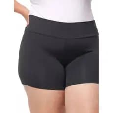 Shorts Legging De Suplex Super Confortável Plus Size Cintura Alta