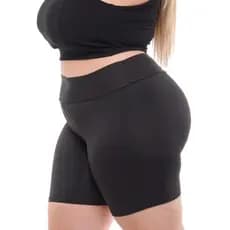 Shorts Suplex Top Academia Plus Size Fitness zero transparência moda feminino confortável