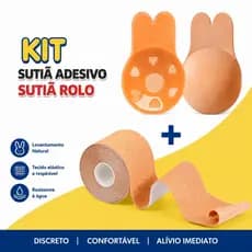 Kit 2 Conjunto para levantar o peito 1 Sutiã Rolo Adesivo + 1 par Sutiã Adesivo Pushup