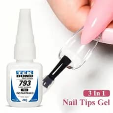 Cola Instantânea Tek Bond 793 20g Acrigel Unhas Tips Postiça Forte Madeira Borracha