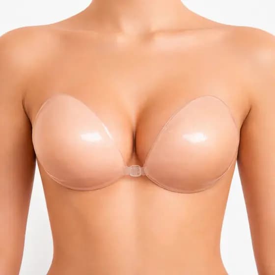 Sutiã Invisível de Silicone Adesivo Sem Alça Não Marca na Roupa Aumenta e Levanta os Seios