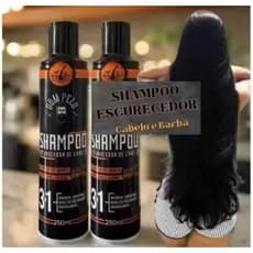 Kit 2 Shampoo Escurecedor Dom Pelo 250ml Cabelos Brancos e Grisalhos Efeito Natural