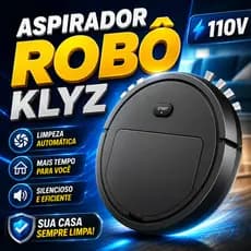 Aspirador Robô Automático Klyz 110V Slim 2800Pa Inteligente Silencioso Até 60 Minutos de Autonomia