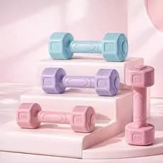 Par de Halteres Emborrachados 1kg 2kg 3kg Peso de Mão para Musculação Pilates Academia em Casa