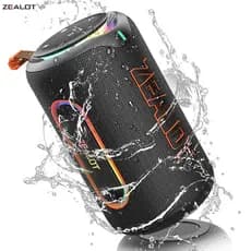 【Saída do Brasil】ZEALOT MP1 60W,8000mAh 21700,Bluetooth5.4,2×φ66mm 30W,IPX6,Tipo-C 3A,TWS Múltiplo