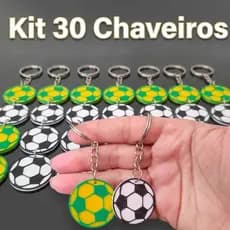 Chaveiro Bola Futebol- Copa - Kit- unidades - Lembrancinha-Campeonatos-Torneio-Festa-Aniversario-Presente