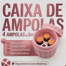 Porta Ampolas 4 ampolas Monjauro, Tirze, TG | Organizador Seguro e Portátil | Estojo Protetor Mounjaro|Vacinas e Injeço