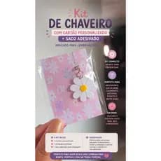Chaveiro de Margarida com cartão, tag personalizado para lembranças,mimos,aniversário
