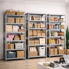 Estante Metálica 6 Prateleiras - Resistente Organizador Industrial Armário Casa Depósito  Lavanderia