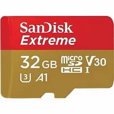 Cartão de memória SanDisk 32GB Extreme UHS-I C10, U3, V30, 4K, A1