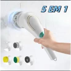 Escova de Limpeza Elétrica 5 em 1 USB Recarregável Multiuso Banheiro Cozinha À Prova d’Água Portátil