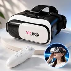 Óculos VR Realidade Virtual VR Box 2.0 3D com Controle Bluetooth, Ideal para Jogos, Vídeos e Entretenimento